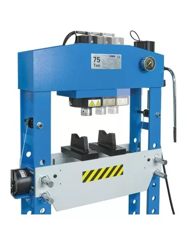 Pressa idraulica manuale e pneumatica 2 velocita' 75 ton Fervi p001/75