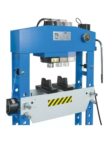Pressa idraulica manuale e pneumatica 2 velocita' 75 ton Fervi p001/75