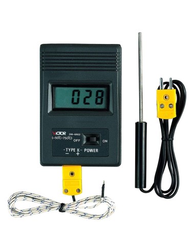 Misuratore di temperatura digitale tascabile con sonde Fervi t054