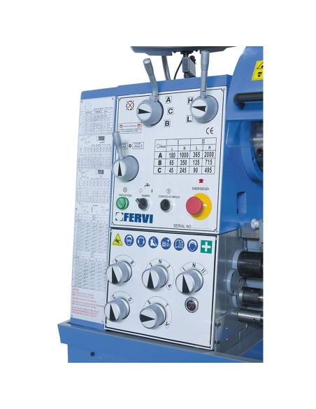 Tornio parallelo con visualizzatore ferro metallo trifase 400v Fervi t070/400v3a