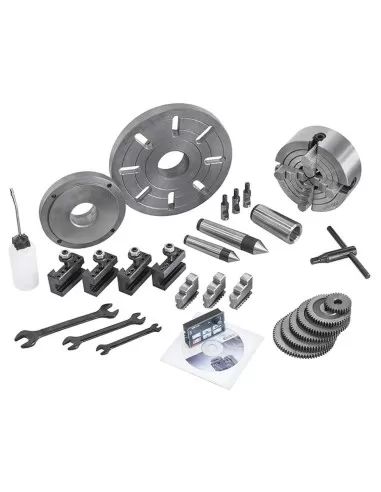 Tornio parallelo con inverter 38mm motore trifase 230v ferro metallo Fervi t900i