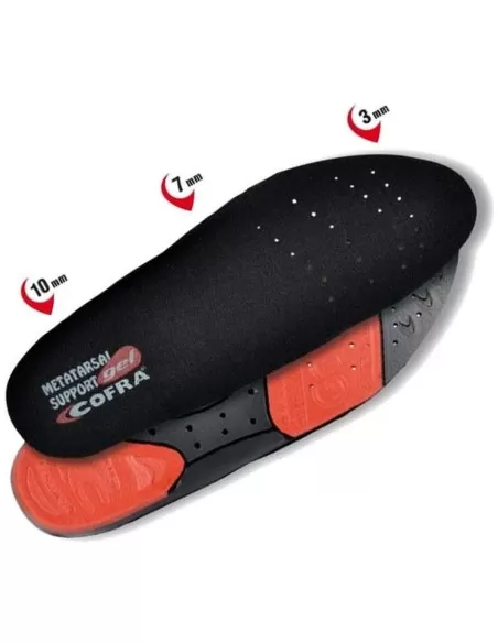 Solette tecniche morbide in gel x calzature scarpe Cofra metatarsal support gel