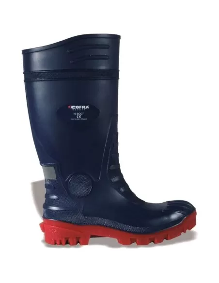 1 - Stivale antinfortunistico da lavoro x l'edilizia Cofra typhoon blue/red s5 src