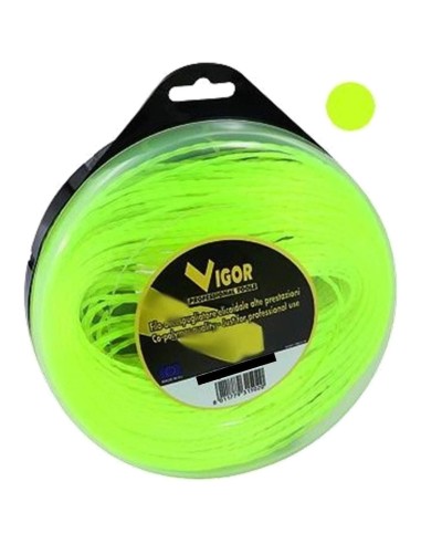 Filo decespugliatore VIGOR tondo in nylon giallo mt. 60 d.mm. 3