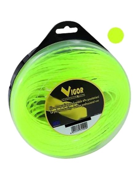 Filo decespugliatore VIGOR tondo in nylon giallo mt. 60 d.mm. 3
