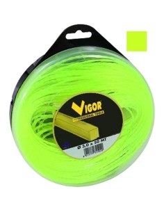 Filo decespugliatore VIGOR quadro in nylon giallo metri 50 diametro 3 mm