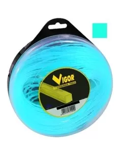 1 - Filo decespugliatore VIGOR quadro alluminio blu metri 40 diametro 3,3 mm