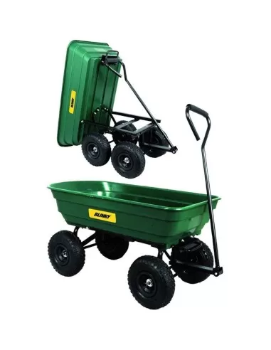 1 - Carrello acciaio BLINKY argo carriola 4 ruote ribaltabile portata 270kg lt. 80