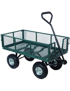 1 - Carrello in acciaio BLINKY 4 ruote sponde a rete portata 400 kg