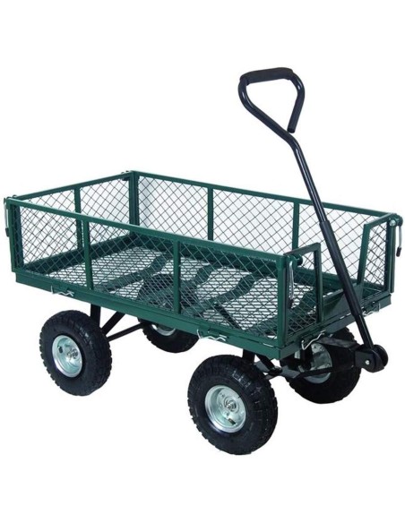 1 - Carrello in acciaio BLINKY 4 ruote sponde a rete portata 400 kg