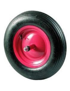 1 - Ruota per carriola VIGOR perno corto cm 17 piena telaio in ferro