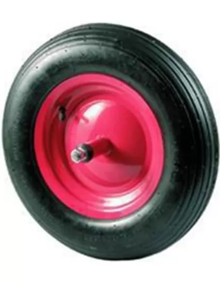 1 - Ruota per carriola VIGOR perno corto cm 17 schiuma telaio in ferro