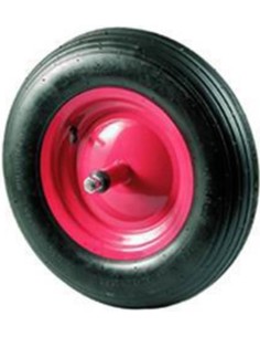 1 - Ruota per carriola VIGOR perno corto cm 17 pneumatica telaio in ferro