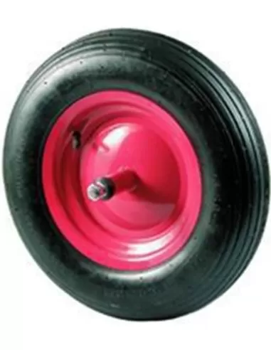 1 - Ruota per carriola VIGOR perno corto cm 17 pneumatica telaio in ferro