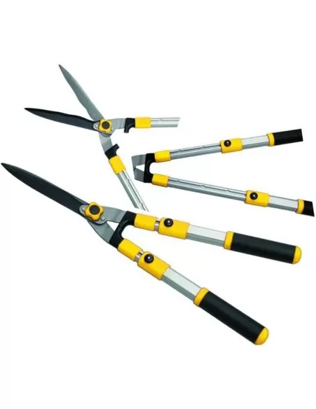 1 - Forbici per siepi BLINKY manici telescopici lame acciaio ondulate mm 230