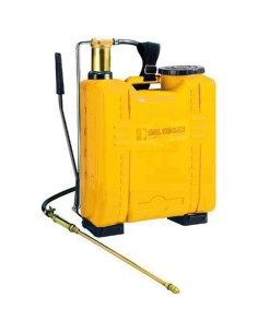 1 - Pompa irroratrice a spalla pompante e lancia in ottone e inox dal degan 16 litri