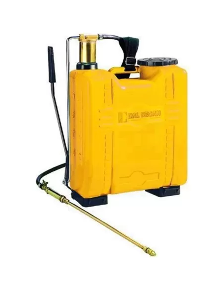 1 - Pompa irroratrice a spalla pompante e lancia in ottone e inox dal degan 16 litri