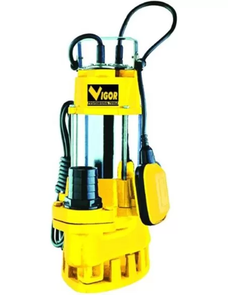 1 - Elettropompa sommersa inox-ghisa 1500w per acque sporche VIGOR ve1500