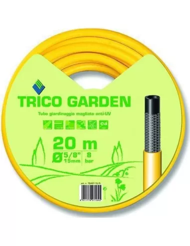 1 - Tubo irrigazione trico garden giallo-nero metri 20 diametro 5/8