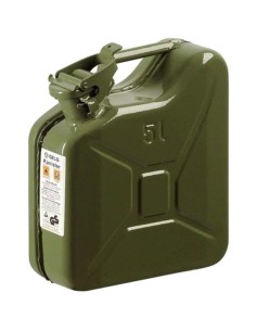 1 - Tanica in metallo verniciato verde 20 lt omologata per benzina carburanti