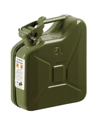 1 - Tanica in metallo verniciato verde 20 lt omologata per benzina carburanti