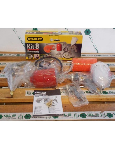 Kit 8 pneumatic STANLEY kit accessori compressore aria compressa 8 pz aerografo