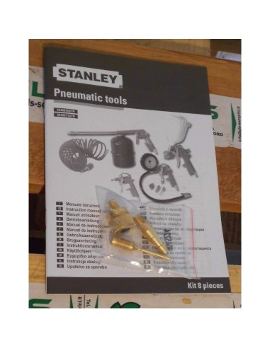 Kit 8 pneumatic STANLEY kit accessori compressore aria compressa 8 pz aerografo