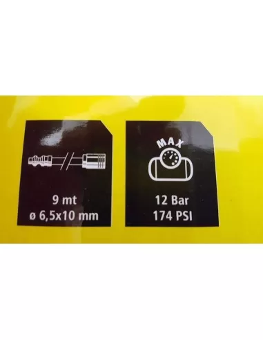 2 - Arrotolatore con tubo aria compressa 6,5x10 STANLEY prolunga 9 mt