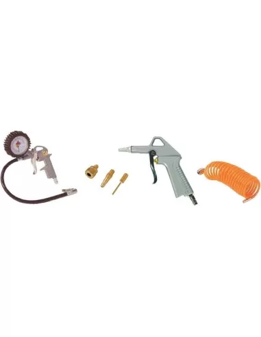 4 - Kit STANLEY 6 pneumatic kit accessori compressore pistola soffiaggio gonfiaggio