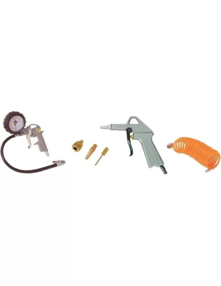 4 - Kit STANLEY 6 pneumatic kit accessori compressore pistola soffiaggio gonfiaggio