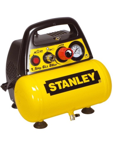 1 - Compressore aria STANLEY dn 200/6/8 serbatoio 6 lt 1,5 hp monostadio portatile