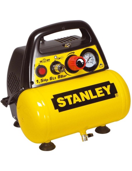 1 - Compressore aria STANLEY dn 200/6/8 serbatoio 6 lt 1,5 hp monostadio portatile