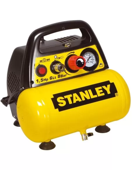 1 - Compressore aria STANLEY dn 200/6/8 serbatoio 6 lt 1,5 hp monostadio portatile