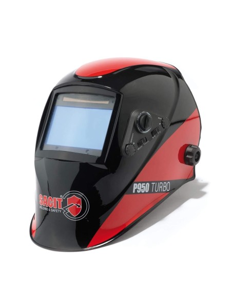 1 - Maschera casco saldatura saldatore autoscurante tig mig mma SACIT p950 turbo