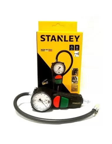 2 - Pistola di gonfiaggio STANLEY omologata con manometro STANLEY
