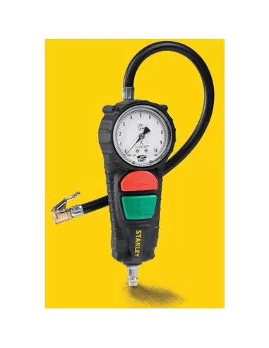 3 - Pistola di gonfiaggio STANLEY omologata con manometro STANLEY