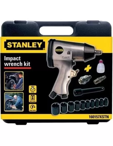 Kit STANLEY avvitatore impulsi 1/2 10 bussole aria compressa pistola pneumatica