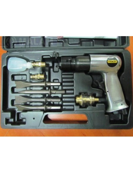 Kit STANLEY martello scalpellatore piu' 4 scalpelli pneumatico aria