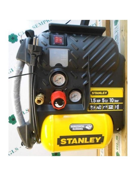 Compressore aria STANLEY air boss portatile tracolla 5 lt litri 1,5 hp 10 bar