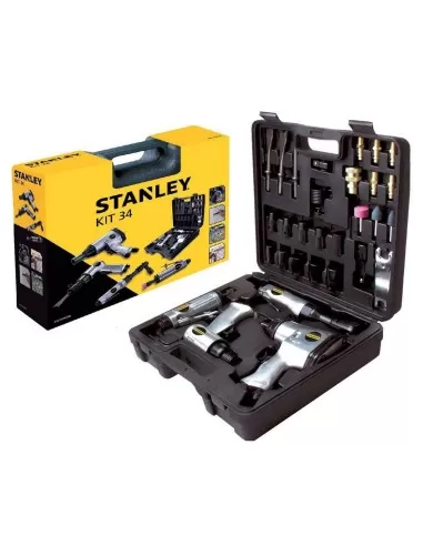 7 - Kit STANLEY 34 pezzi pneumatic accessori pneumatici compressore aria avvitatore