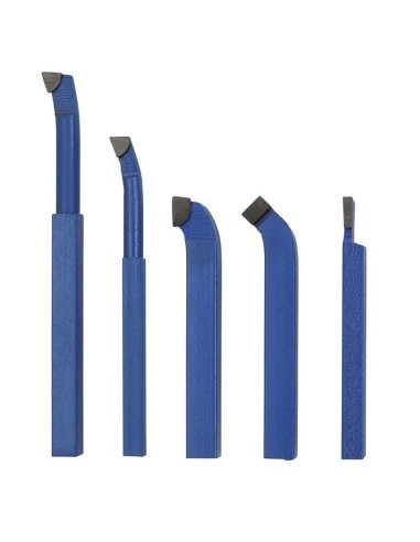 Set serie 5 utensili brasati utensile brasato per tornio metallo Fervi b005