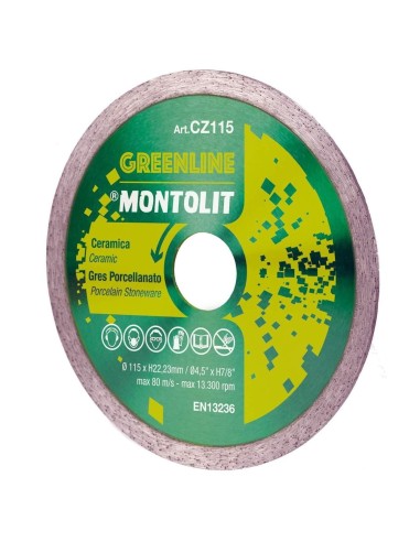 DISCO DIAMANTATO MONTOLIT CERMONT CZ X GRES E CERAMICA X SMERIGLIATRICE