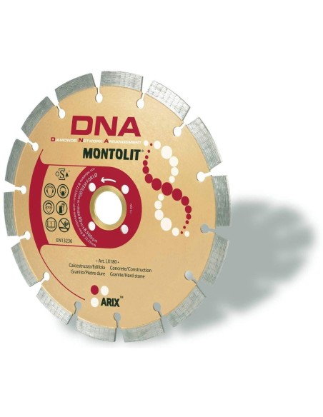 DISCO DIAMANTATO DNA MONTOLIT LX PER CALCESTRUZZO GRANITO PROFIDO PIETRE DURE