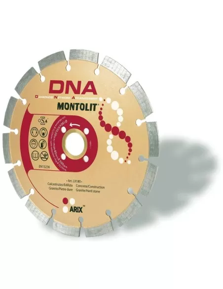 1 - DISCO DIAMANTATO DNA MONTOLIT LX PER CALCESTRUZZO GRANITO PROFIDO PIETRE DURE