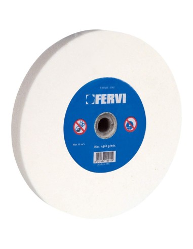 Mola abrasiva corindone bianco x smerigliatrice finitura acciai Fervi mb