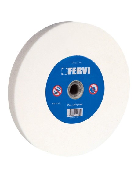 Mola abrasiva corindone bianco x smerigliatrice finitura acciai Fervi mb