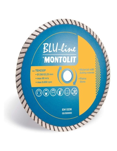 DISCO DIAMANTATO TURMONT MONTOLIT TEH PER MATERIALI DA COSTRUZIONE