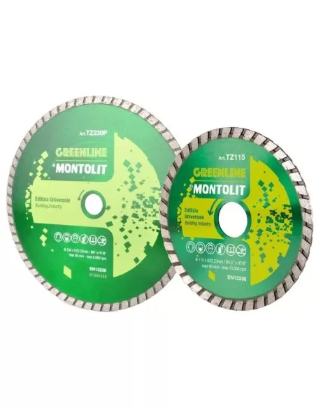 1 - DISCO DIAMANTATO MONTOLIT TURMONT TZ 115 MM 230 MM PER EDILIZIA