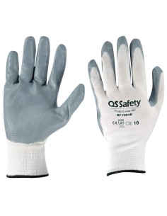 Guanti da lavoro spalmati in nitrile polsino in maglia qs safety nf1001e