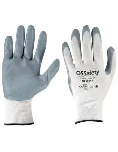 Guanti da lavoro spalmati in nitrile polsino in maglia qs safety nf1001e